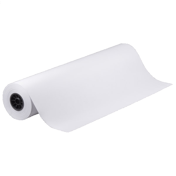 24 x 700' 40lb White Butcher Paper, 1 Roll/Case, #OBW2470040