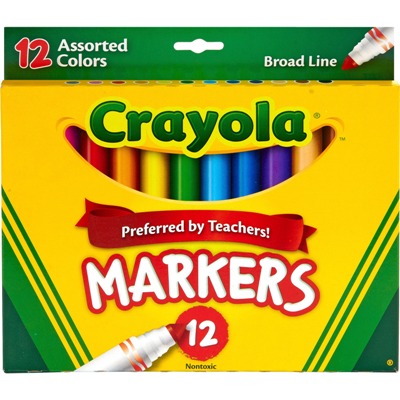 Crayola Retractable Click Markers Assorted Colours Pack 10