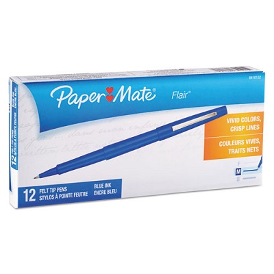 http://www.paperrolls-n-more.com/Shared/Images/Product/Paper-Mate-Flair-Point-Guard-Felt-Tip-Marker-Pens-Blue-12-Pack/PAP8410152.jpg