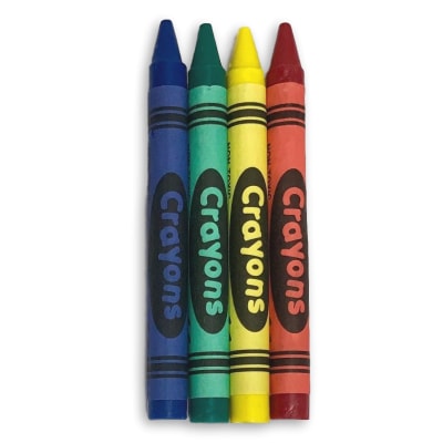 Premium 3 Pack Restaurant Crayons, 720/cs, Blue/Red/Yellow