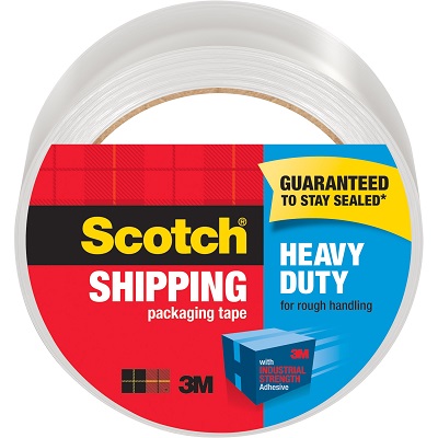 Scotch Heavy Duty Shipping Packaging Tape 1.88 x 66.6', Clear, 6