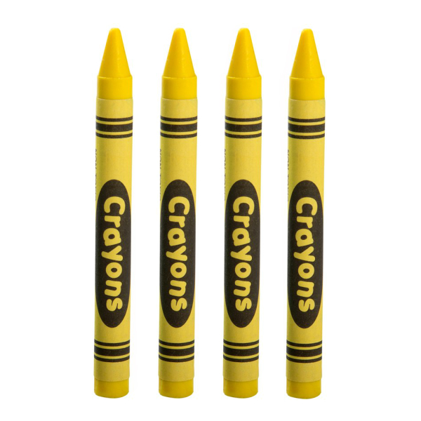 Premium Kids' Yellow Crayons Loose Bulk 500/Pack | #MCRAYBY500 ...