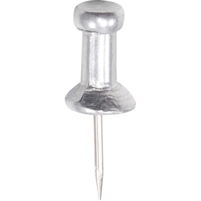 metal pushpin or thumbtack - push pin or thumb tack Stock Illustration