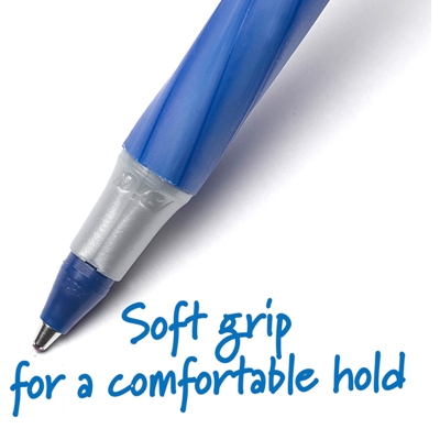 BIC Round Stic Grip Xtra-Comfort Ballpoint Pen, 36/Pack