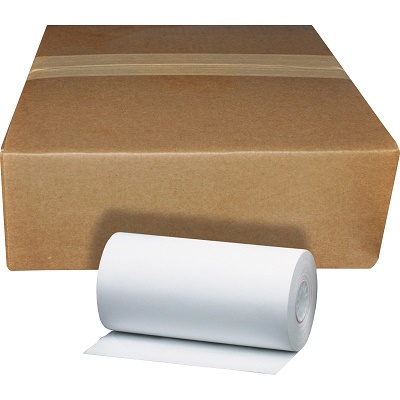 4 Continuous (No Perf) Direct Thermal - Industrial Printer Shipping Labels  w/out Perf - Top-Coated Paper - 8 Roll OD - White - 4 Rolls/Case